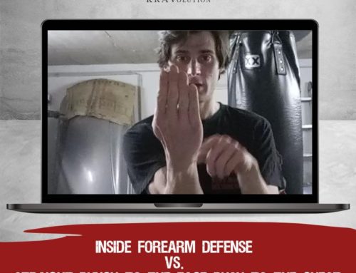 Inside forearm defense vs straight punch to the face/ push to the chest