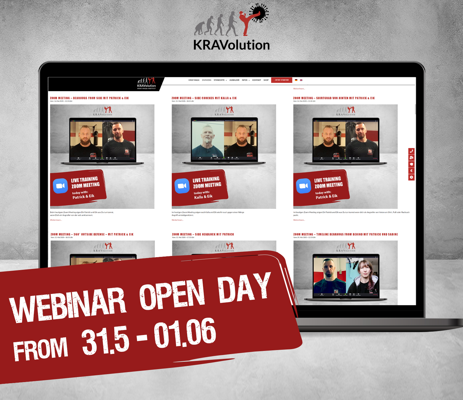 Kravolution Webinar open Day free selfdefense